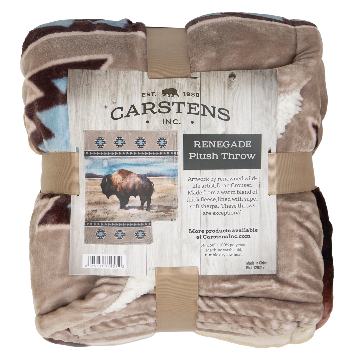 Dean Crouser Renegade Plush Sherpa Throw Blanket