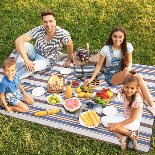 Seashore Stripe Woven Picnic Blanket