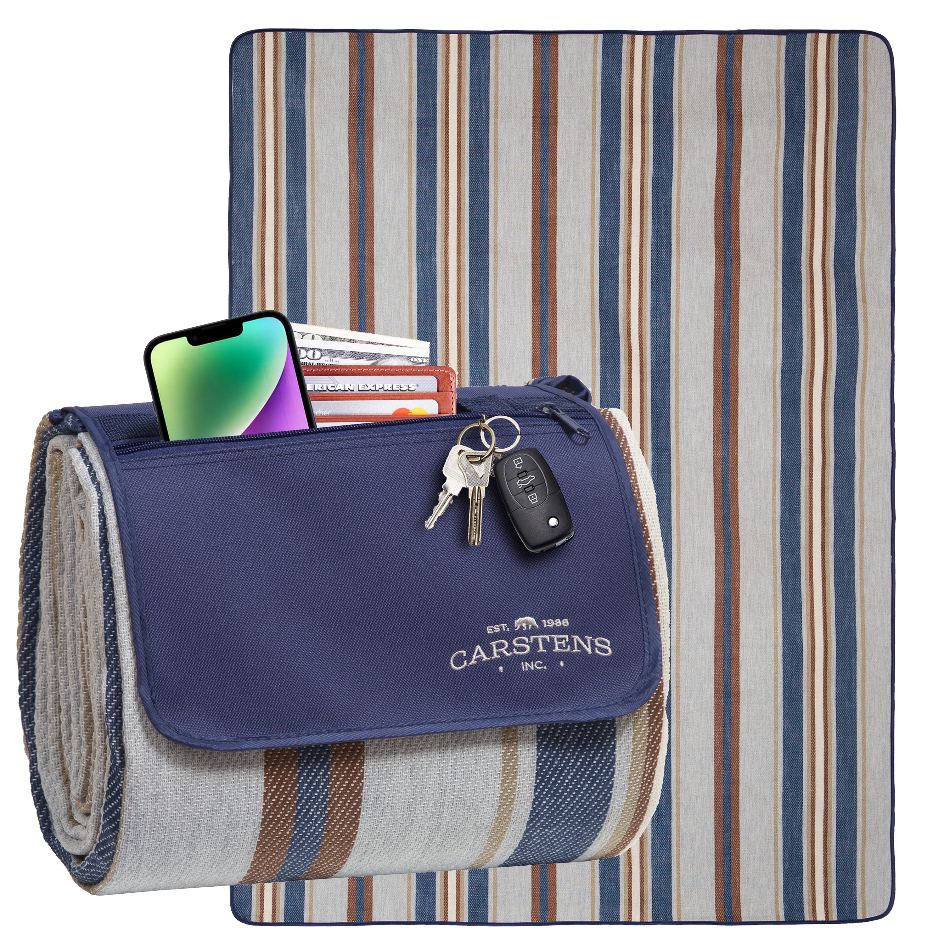 Seashore Stripe Woven Picnic Blanket – Carstens, Inc