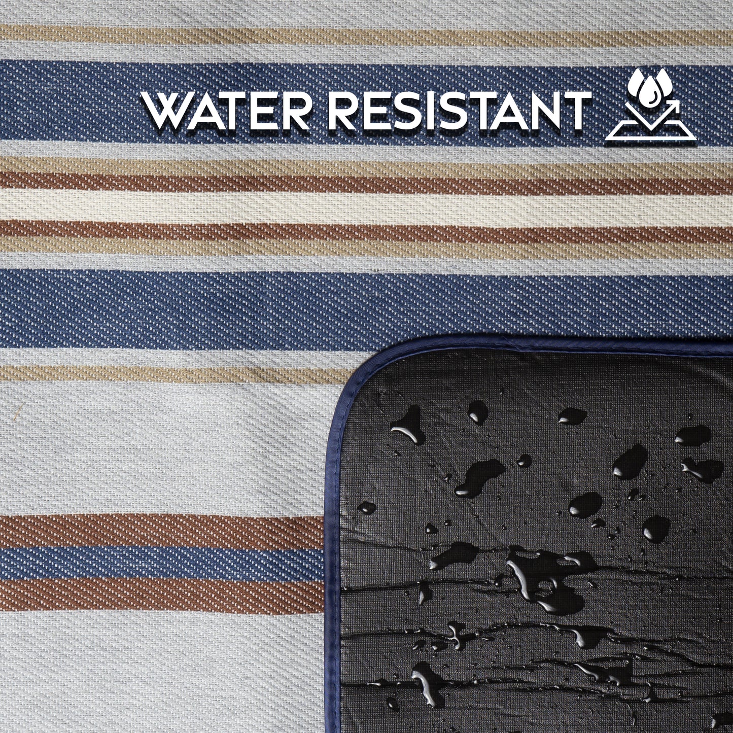 Seashore Stripe Woven Picnic Blanket