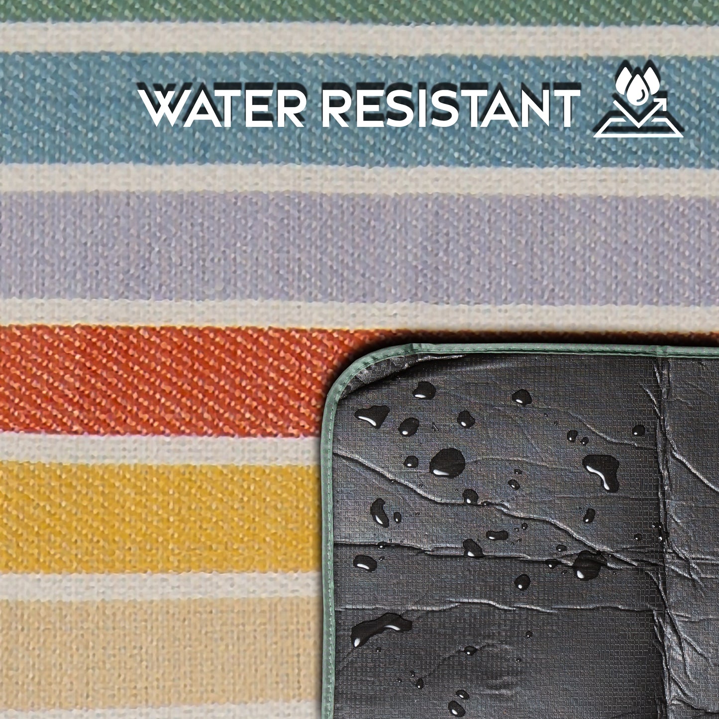 Day at the Beach Woven Stripe Picnic Blanket