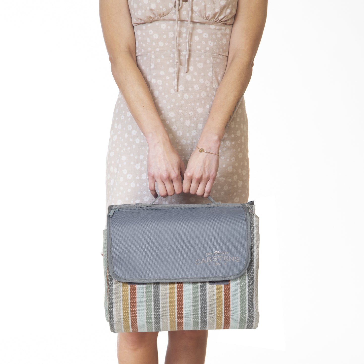 River Rock Woven Stripe Picnic Blanket