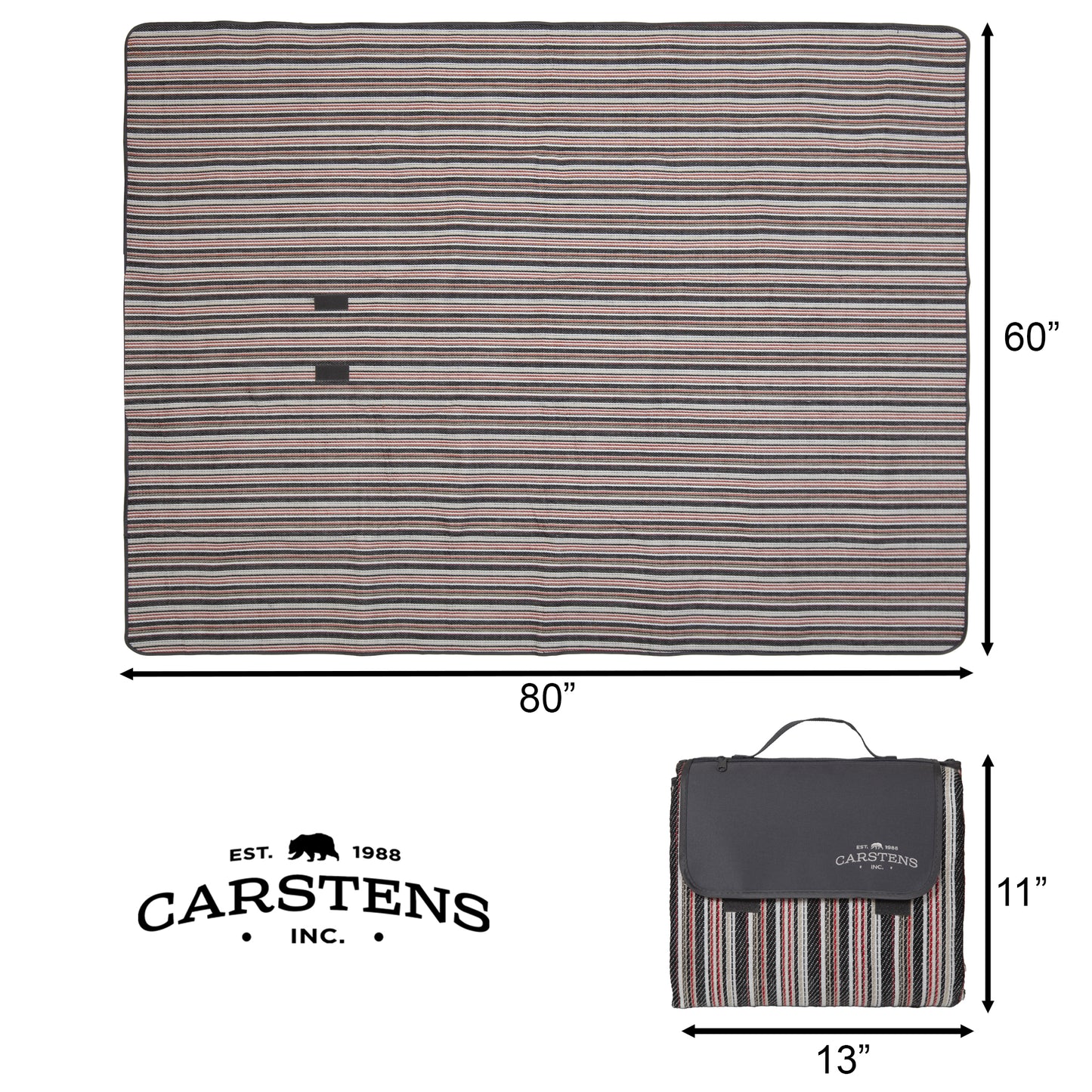 Saddle Stripe Woven Picnic Blanket