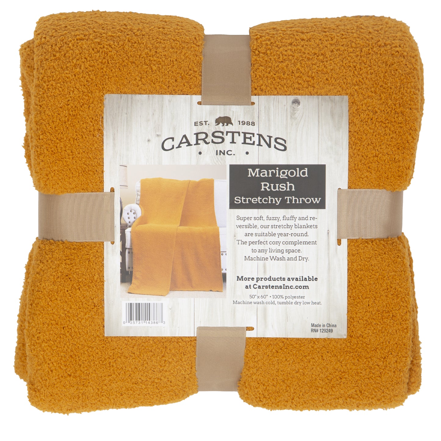 Marigold Rush Stretchy Throw Blanket
