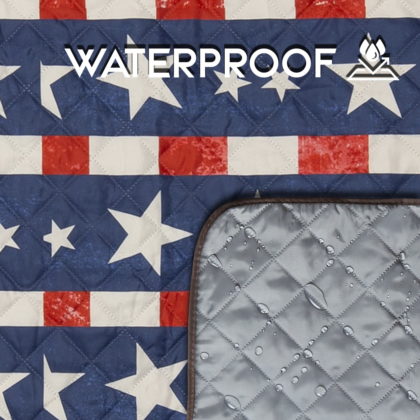 American Plaid Printed Stripe Picnic Blanket