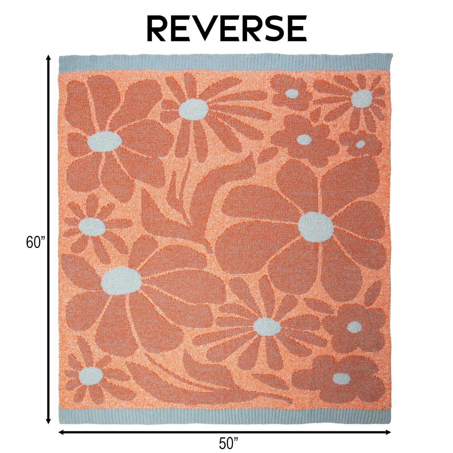 Blossom Blues Stretchy Throw Blanket
