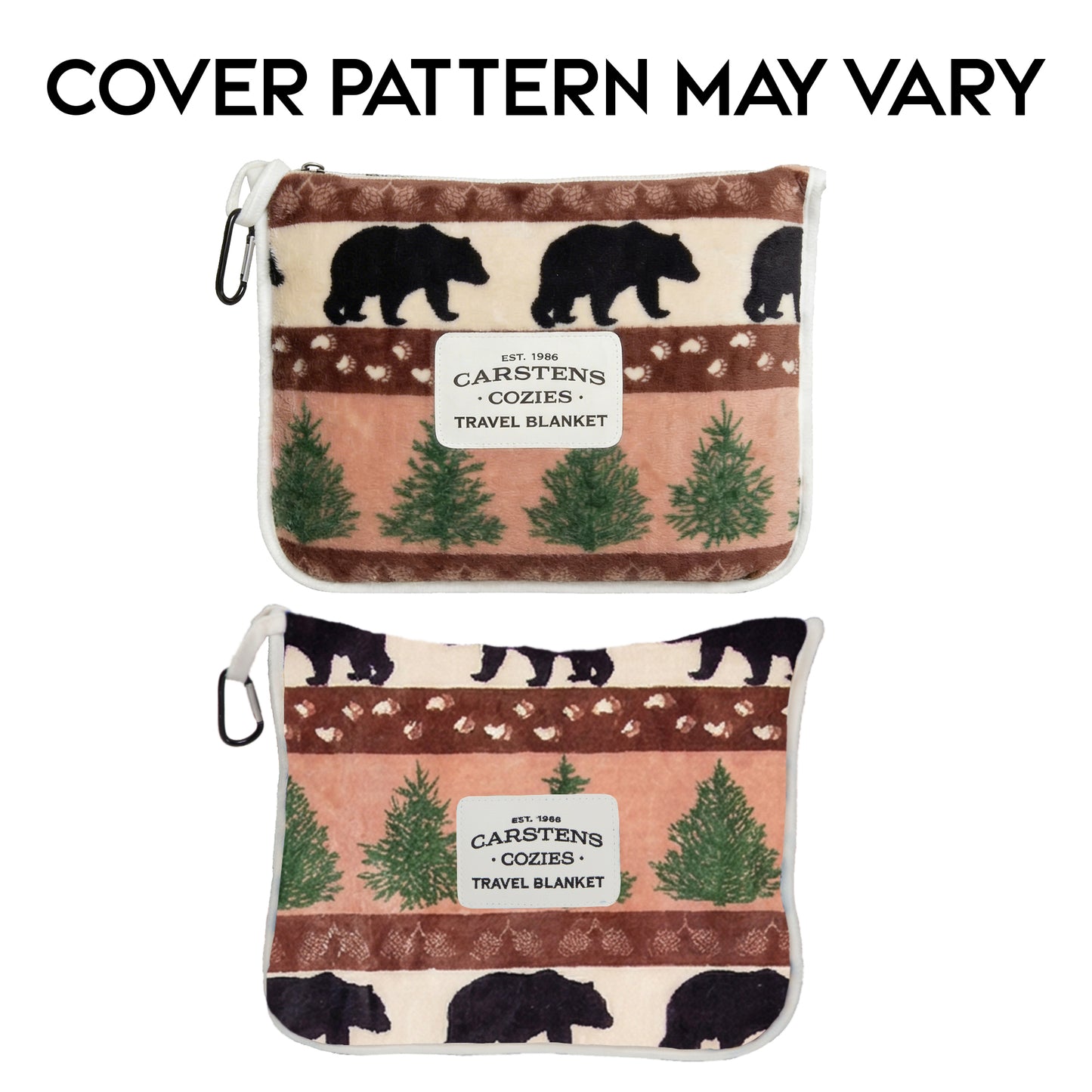 Prints and Pinecones Travel Blanket