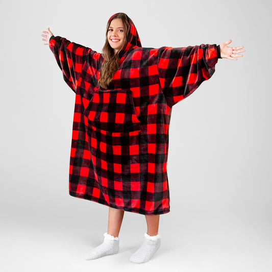 Lumberjack Red Hooded Blanket