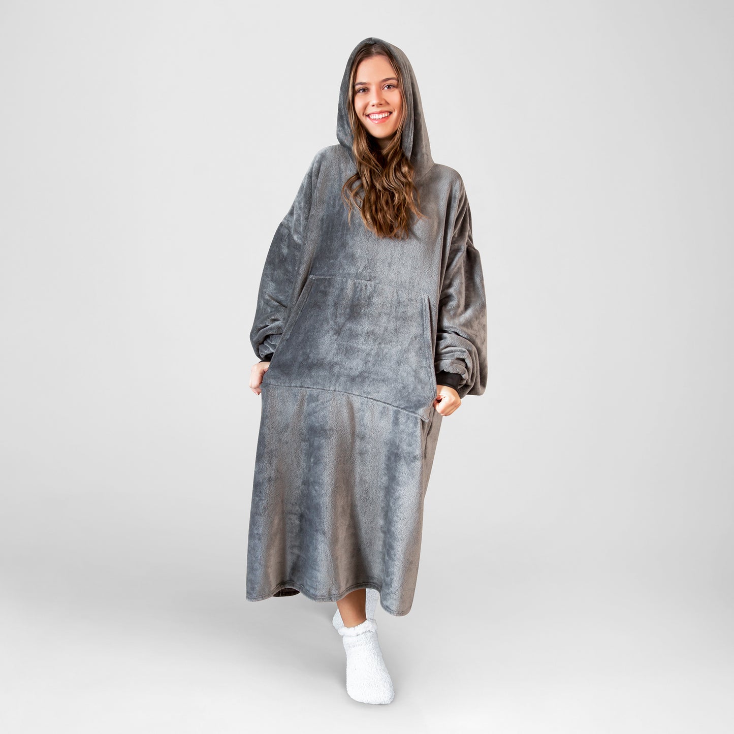 Perfect Grey Hooded Blanket