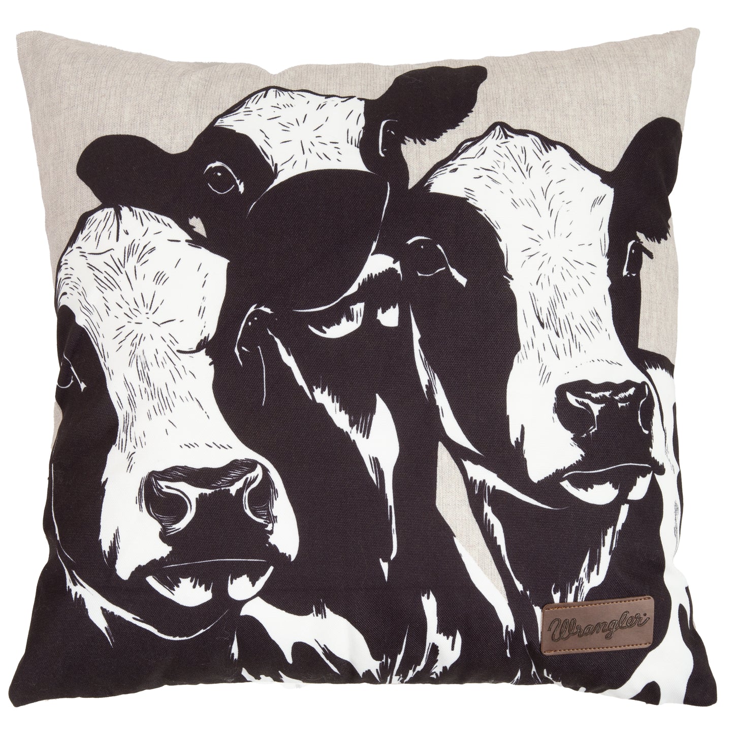 Wrangler® 3 Cow Faces Outdoor Pillow