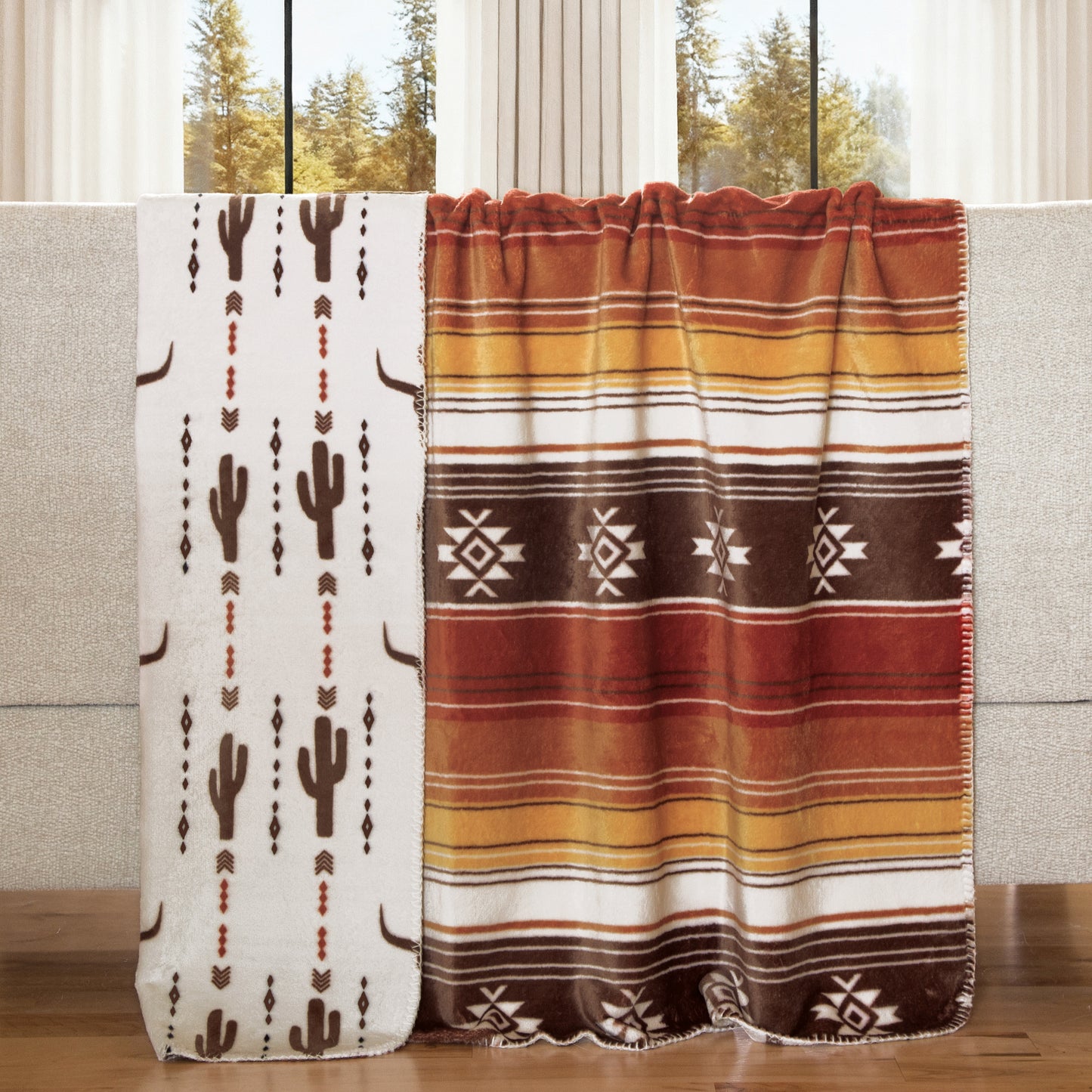 Wrangler® Desert Sands Reversible Plush Throw