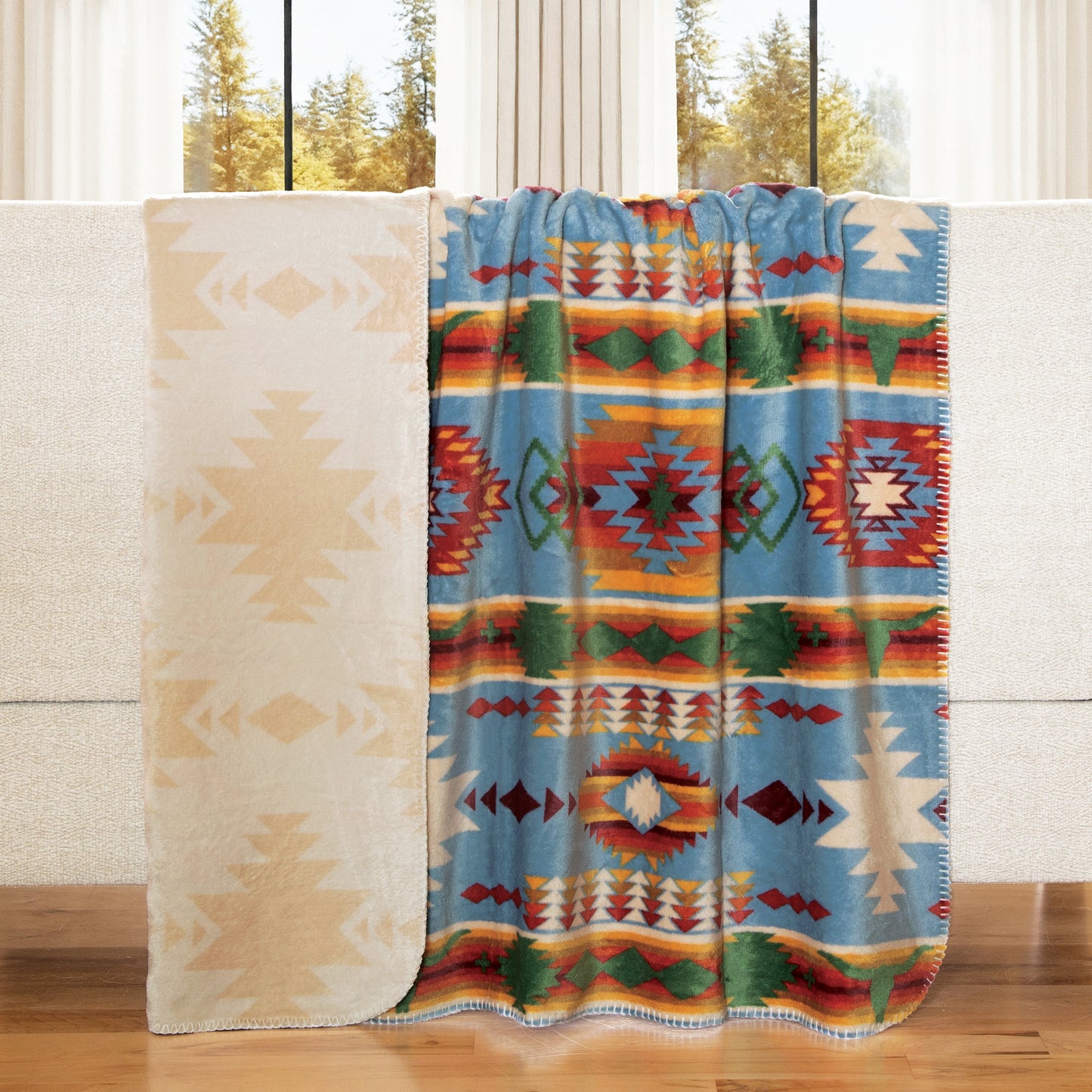 Wrangler® Rio Grande Reversible Plush Throw