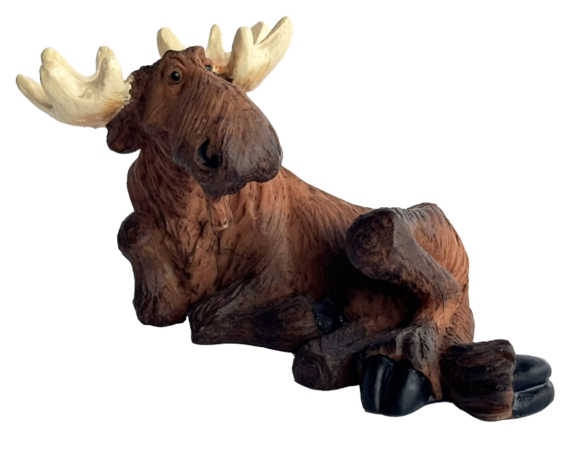 Laying Moose Figurine