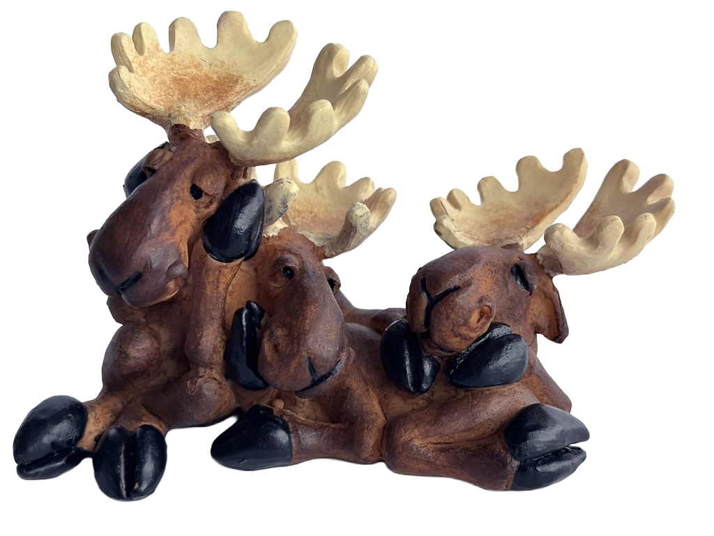 Three Moose - Hear, Speak, See Figurine