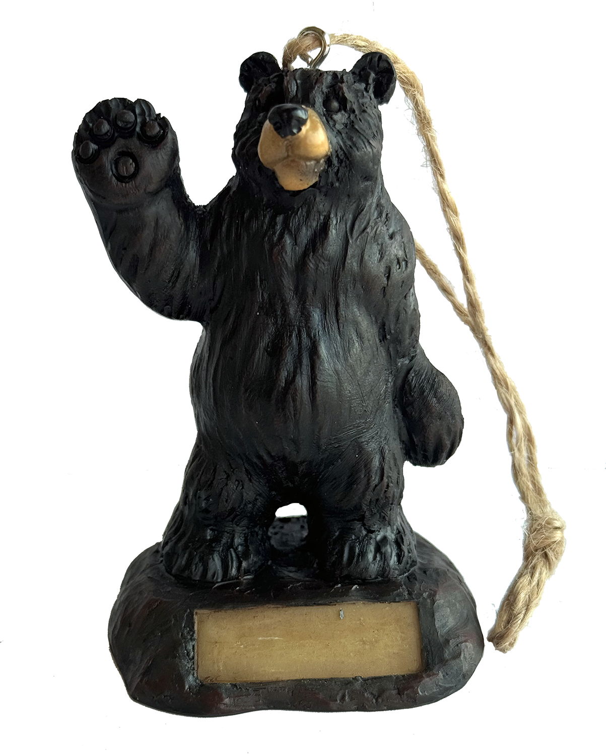 Waving Bear Figurine Hanging Ornament