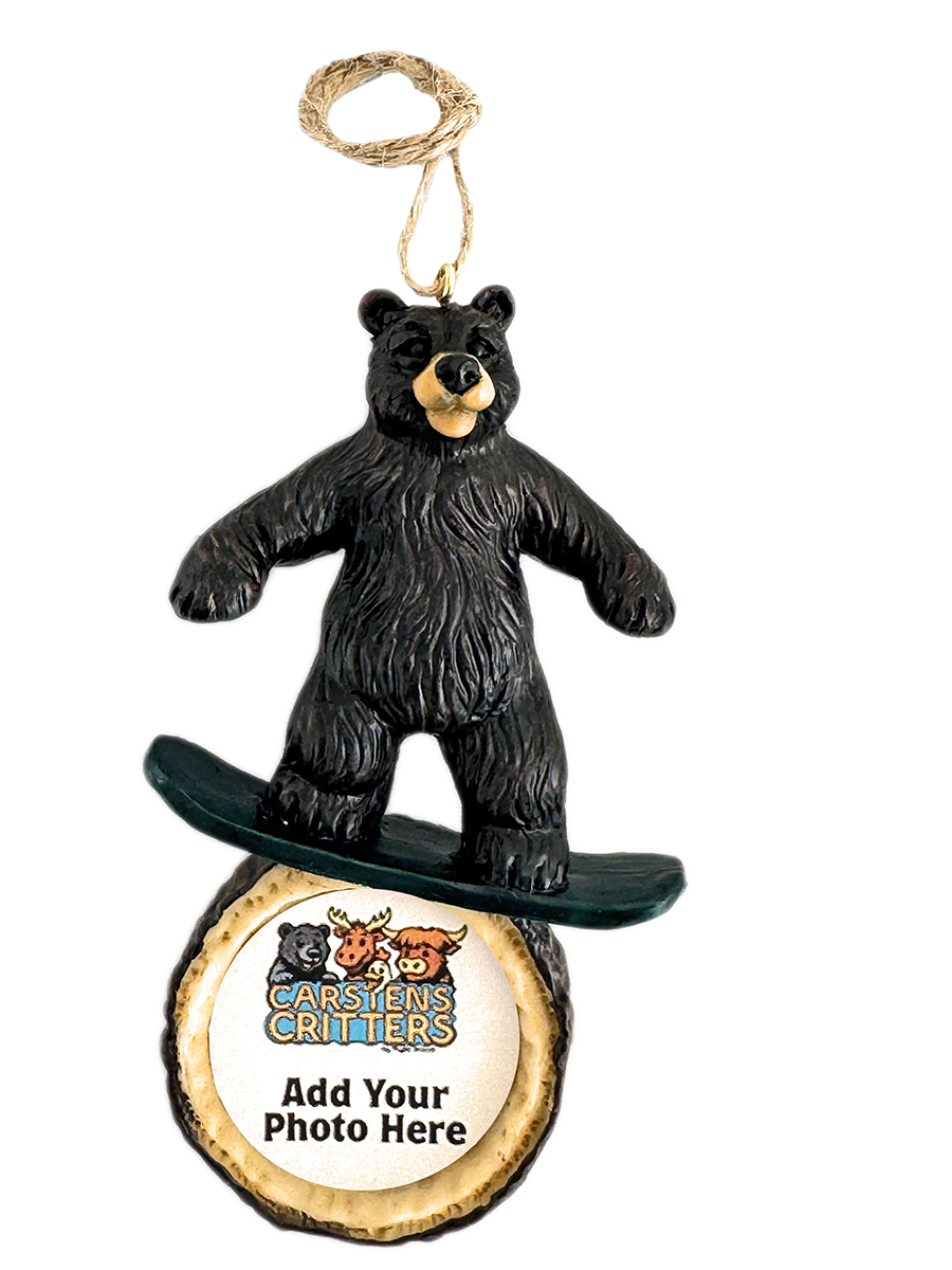 Snowboarder Bear Ornament