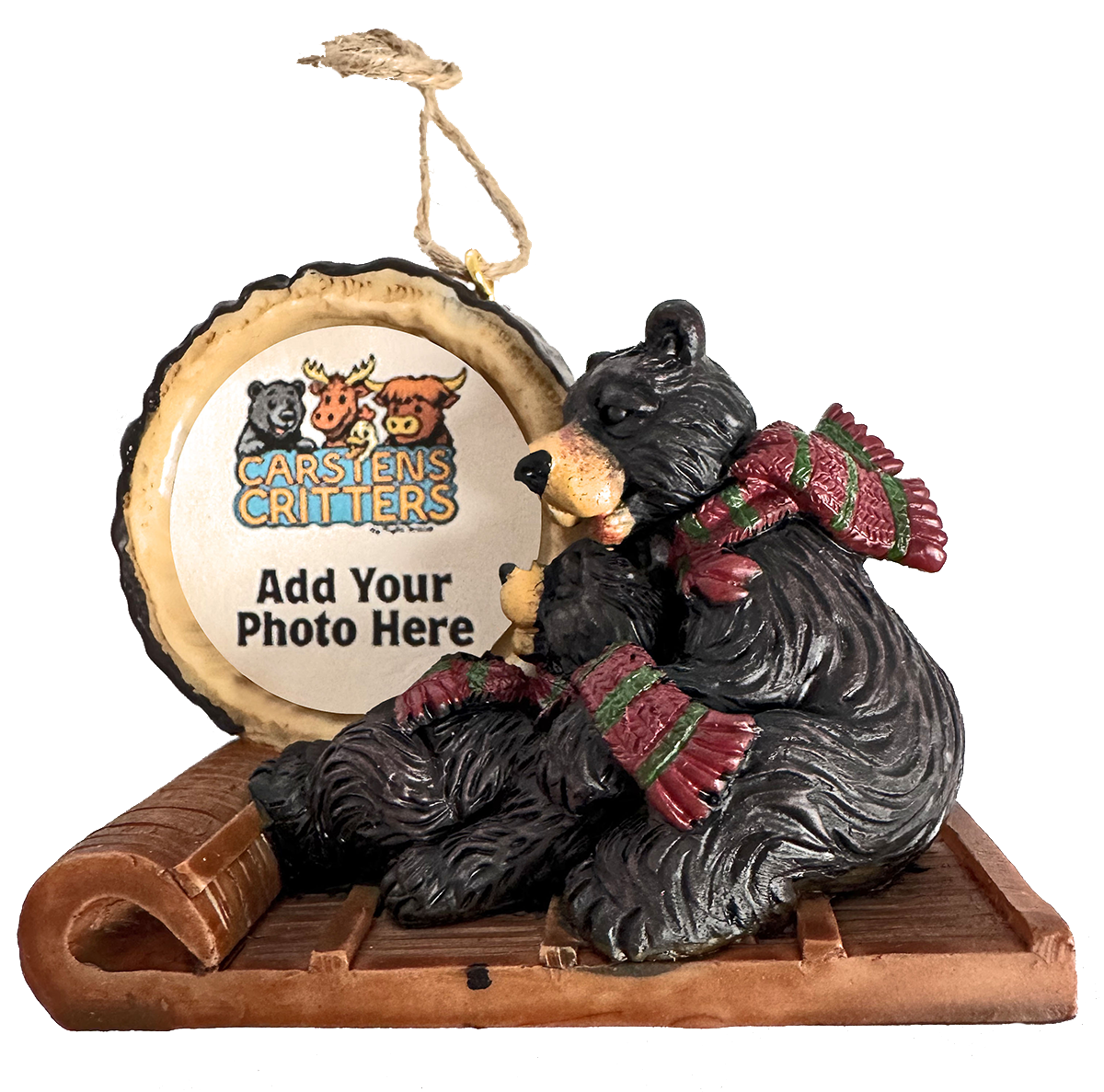 Sledding Bear Ornament