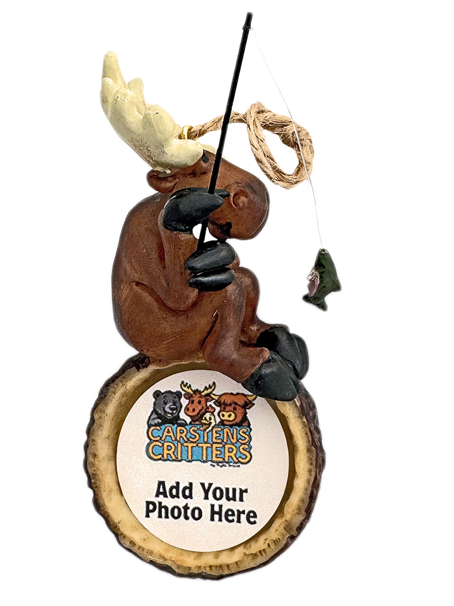 Fishing Moose Ornament