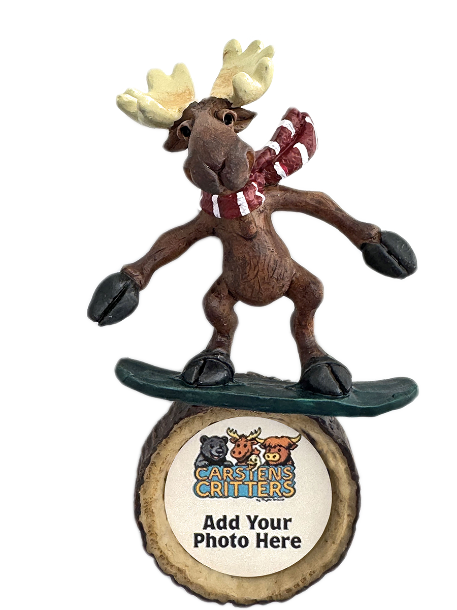 Snowboarder Moose Magnet