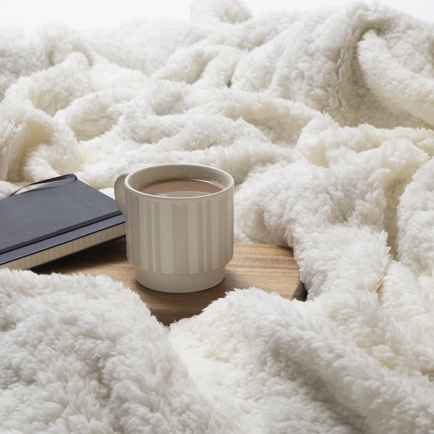 Morning On the Farm Plush Sherpa Throw Blanket
