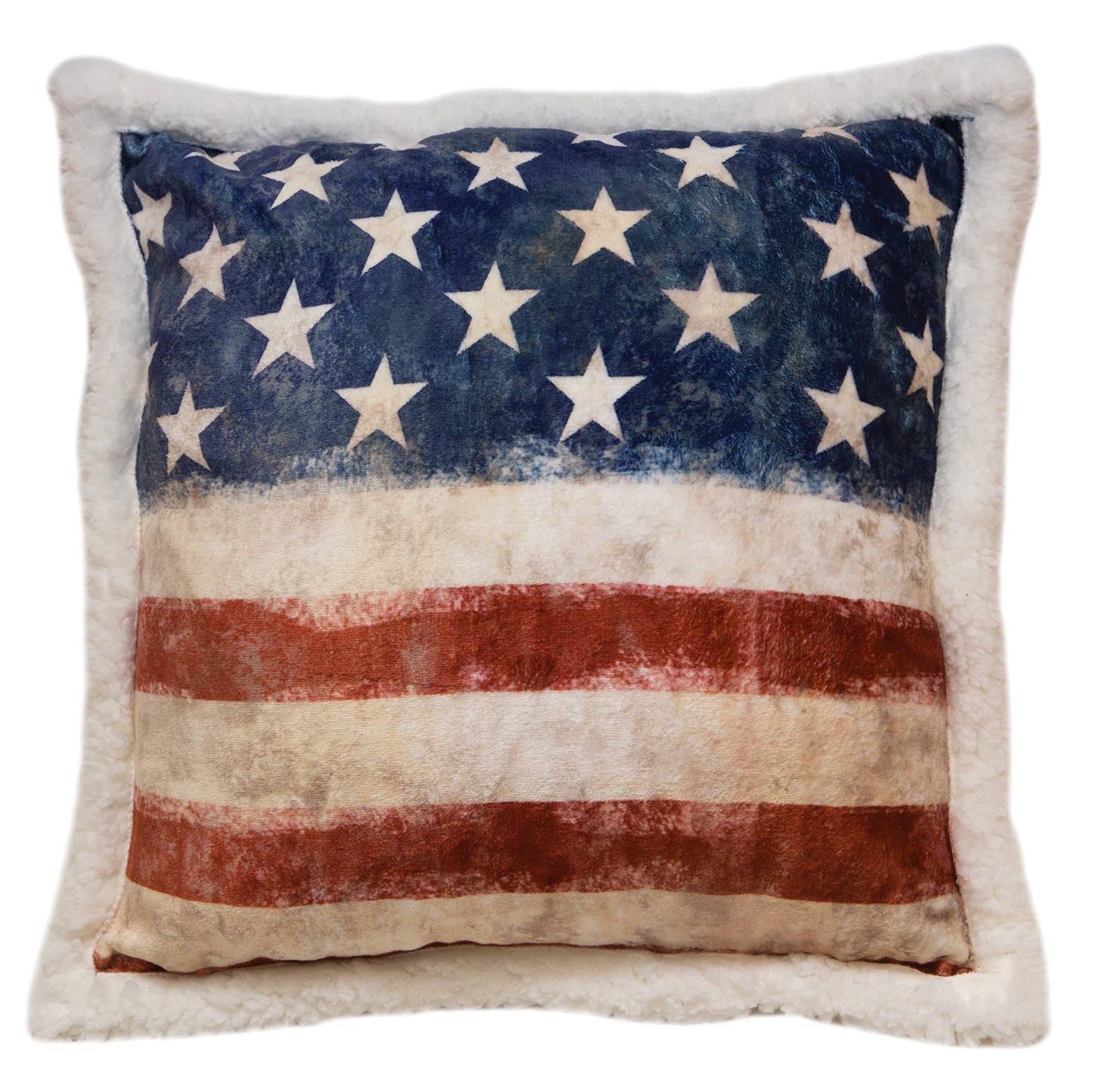 Wrangler® Stars & Stripes Plush Sherpa Pillow