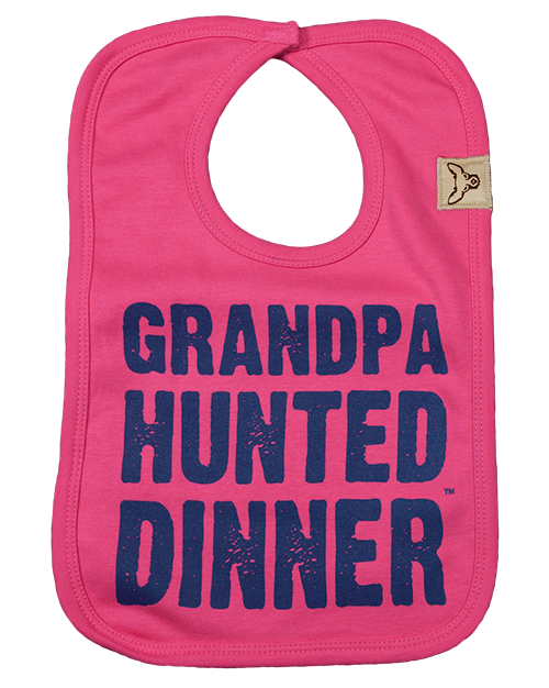 Pink Grandpa Hunted Dinner Bib