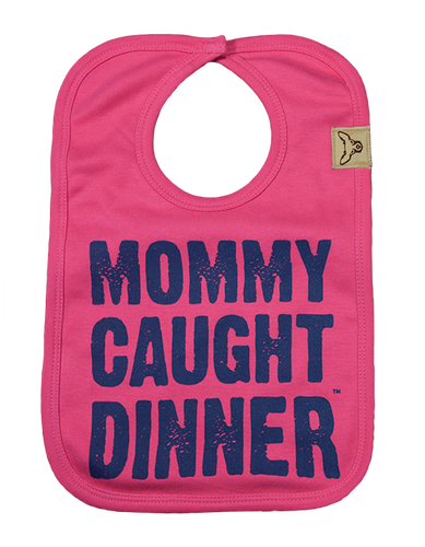 Pink Mommy Caught Dinner bib