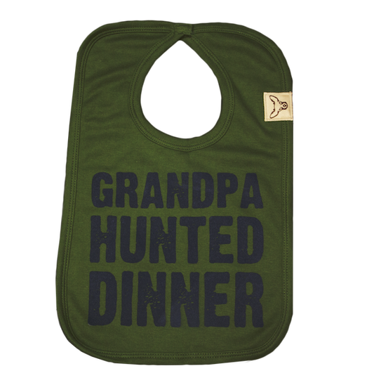 Olive Grandpa Hunted Dinner Bib