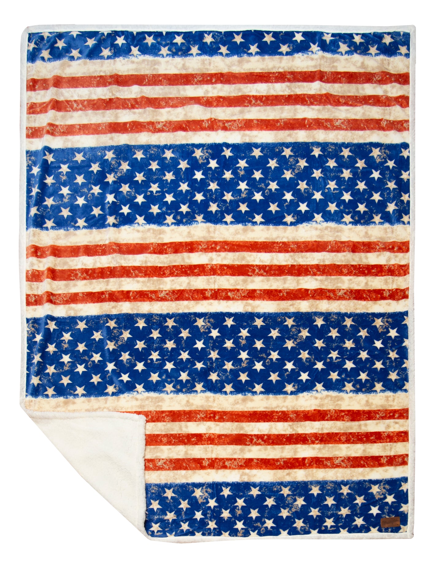 Wrangler® Stars & Stripes Plush Sherpa Throw