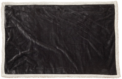Perfect Gray, Black Sherpa Dog Blanket