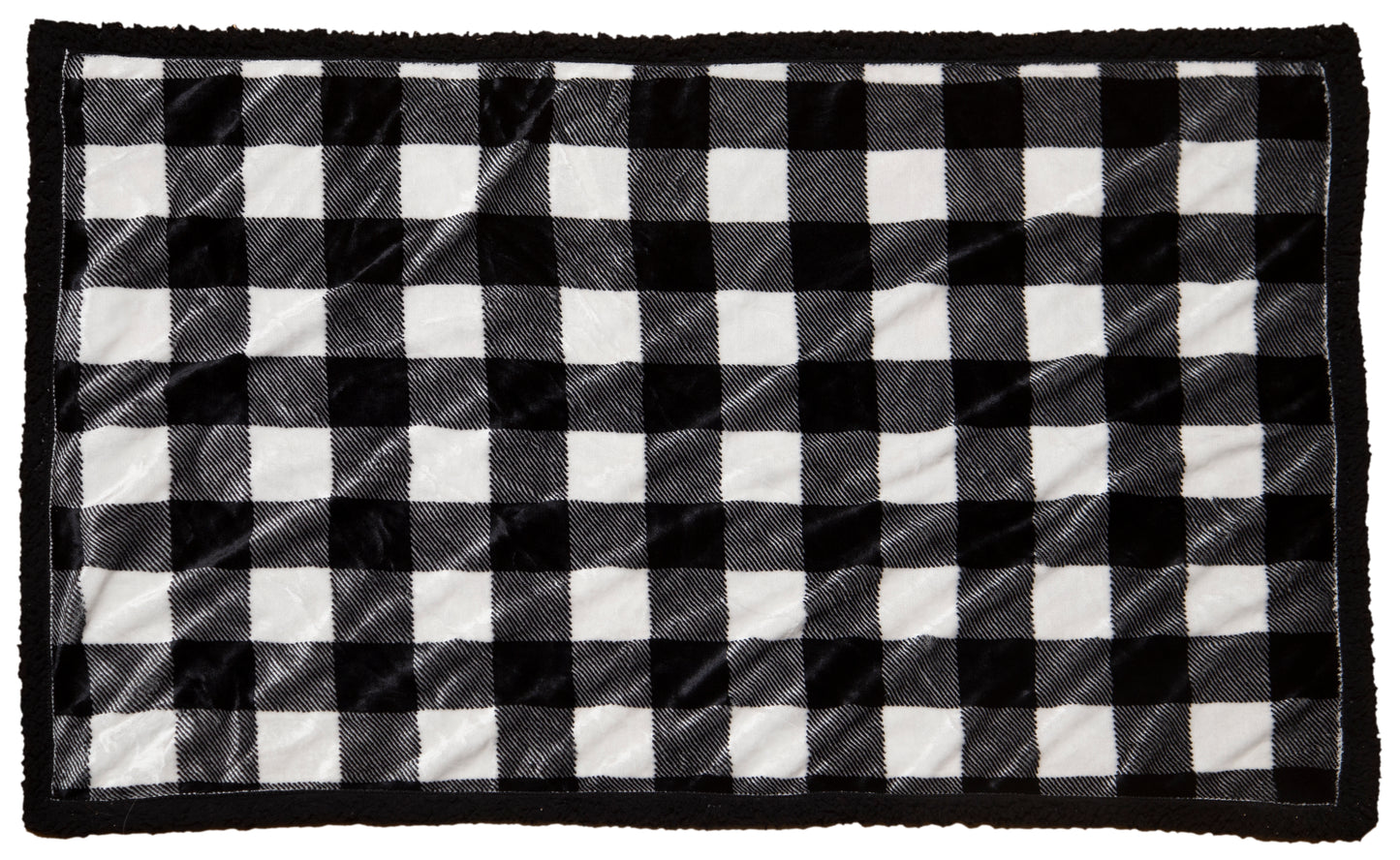 Black & White Lumberjack Plaid Dog Blanket