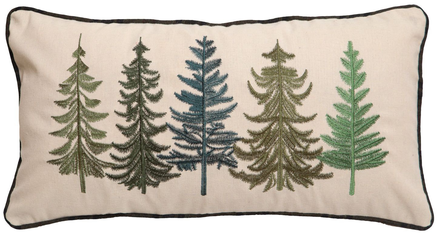 Row of Pine Trees Pillow