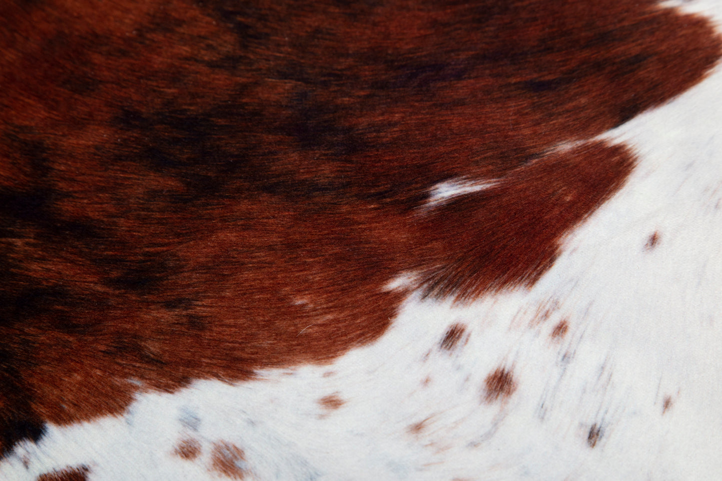 Faux Cowhide Print Rug, White Belly