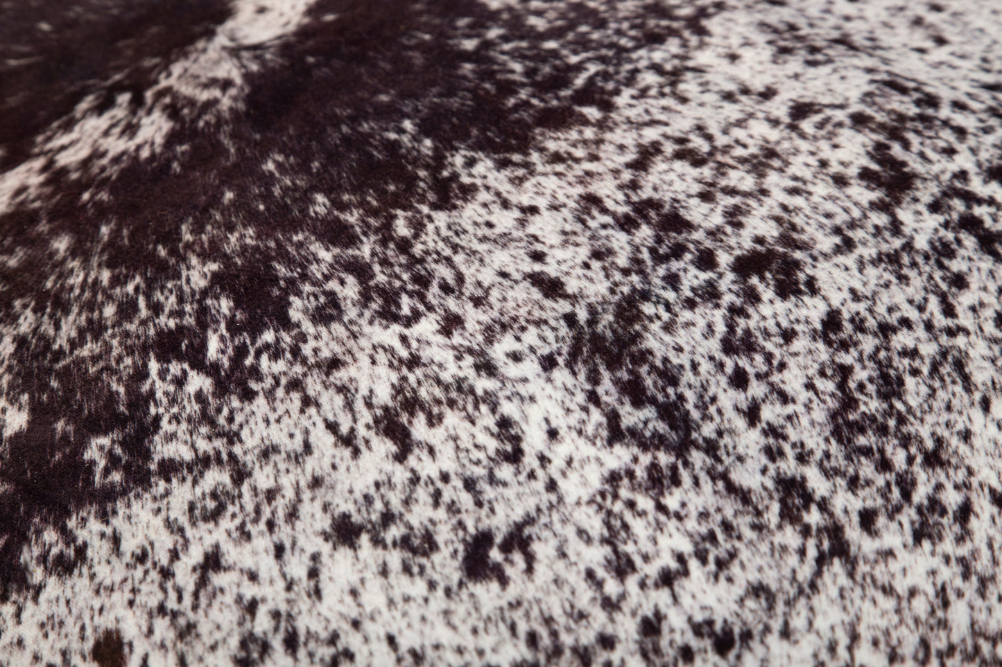 Faux Cowhide Print Rug, White Brindle