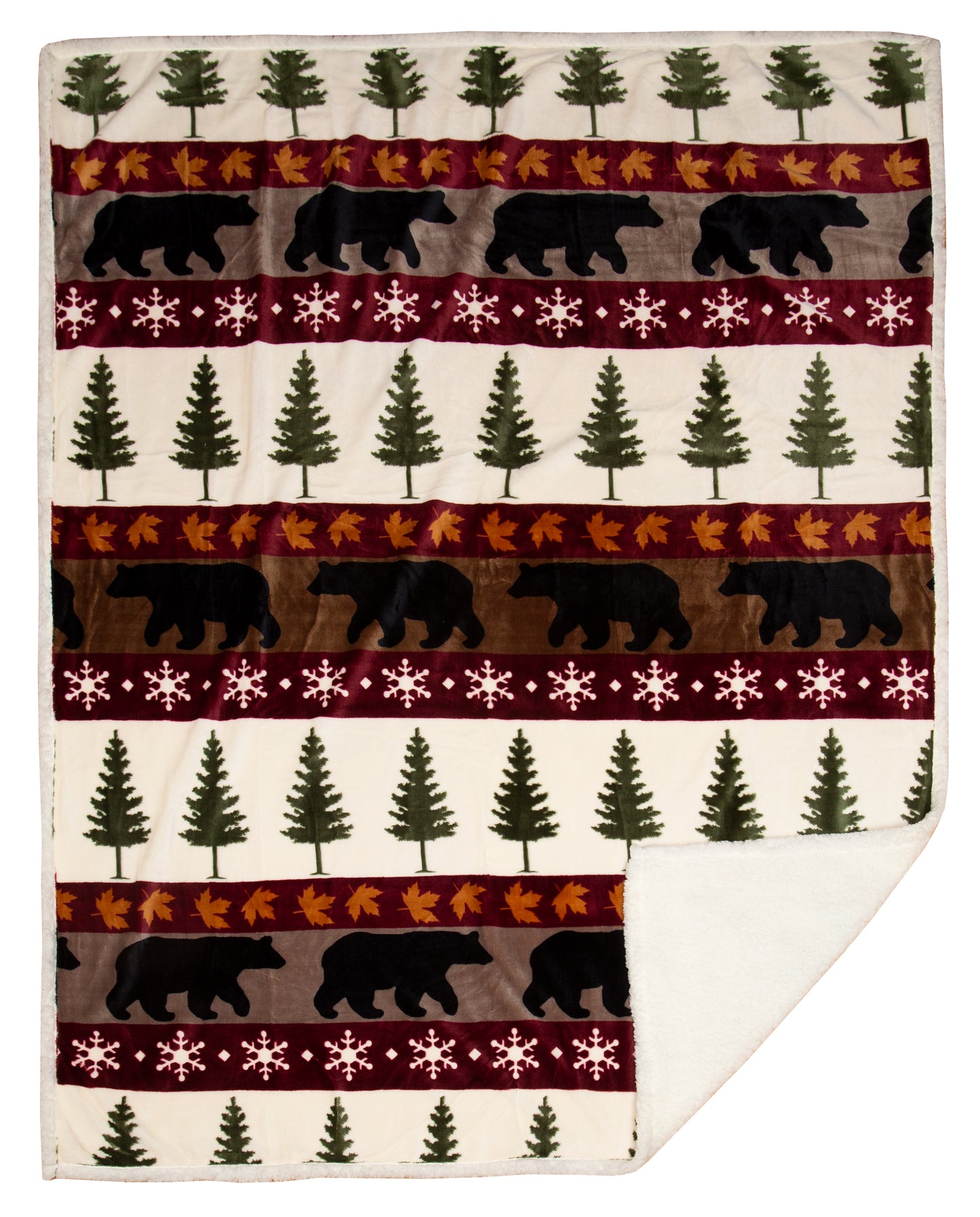 Tall Pine Plush Sherpa Throw