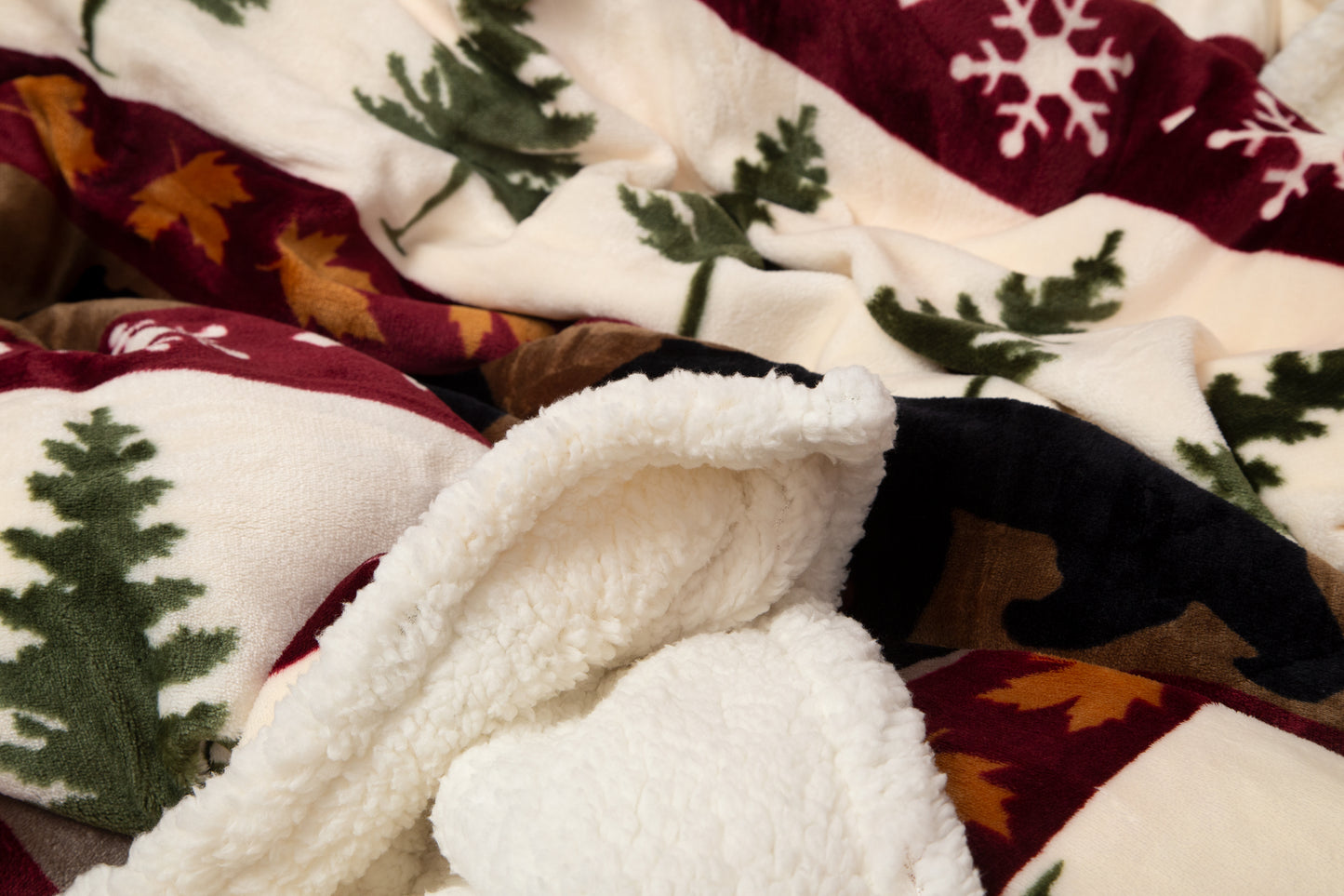 Tall Pine Plush Sherpa Throw