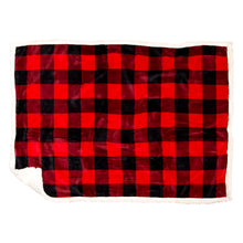 Load image into Gallery viewer, Lumberjack Red Plaid Dog Blanket
