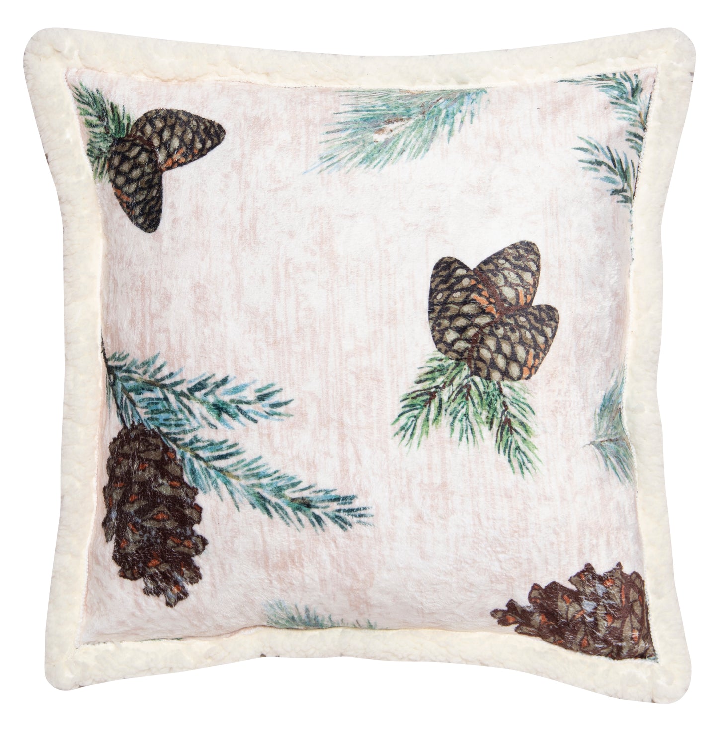 Pinecone Plush Sherpa Pillow