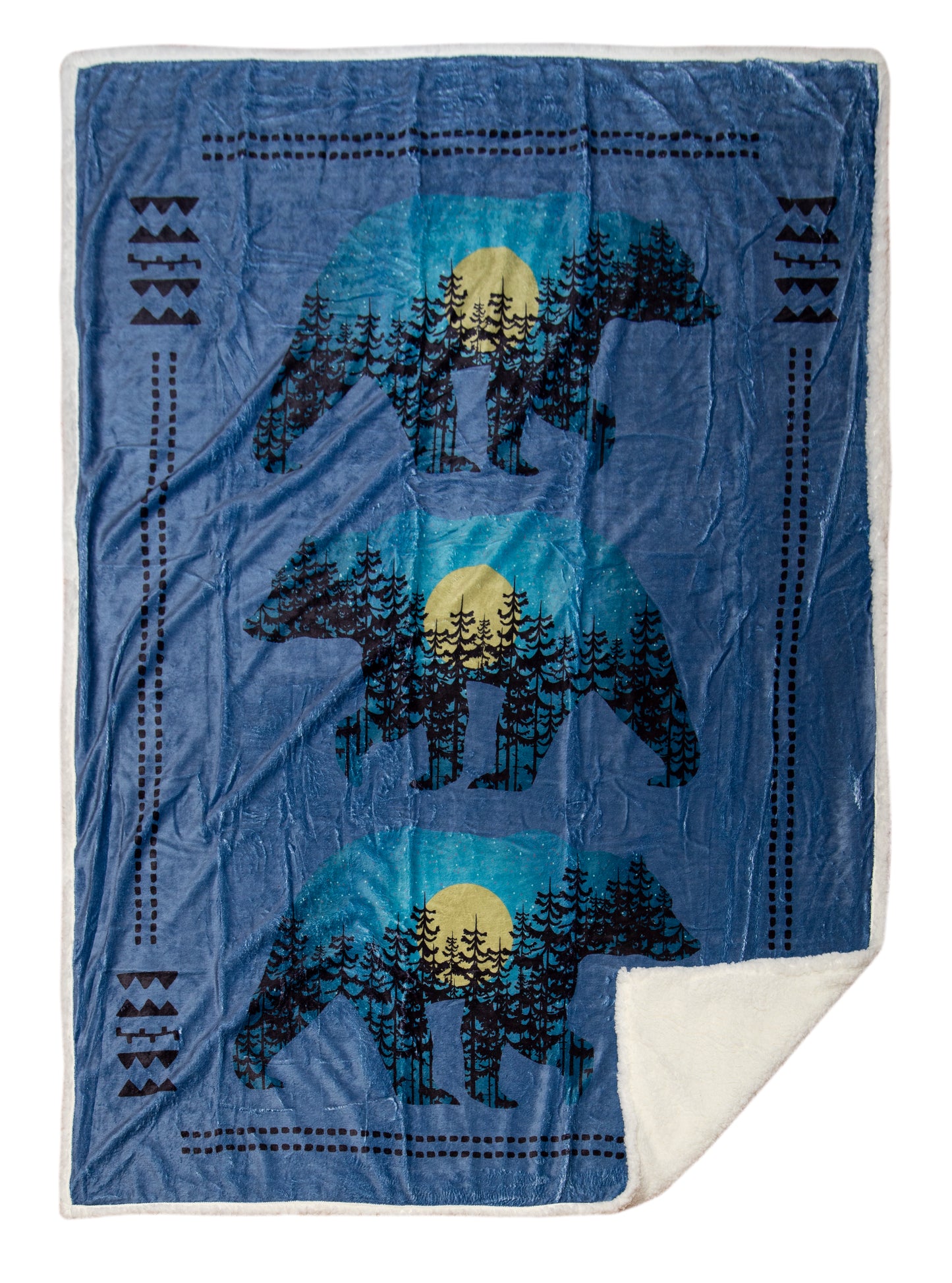 Three Bears Plush Sherpa Throw
