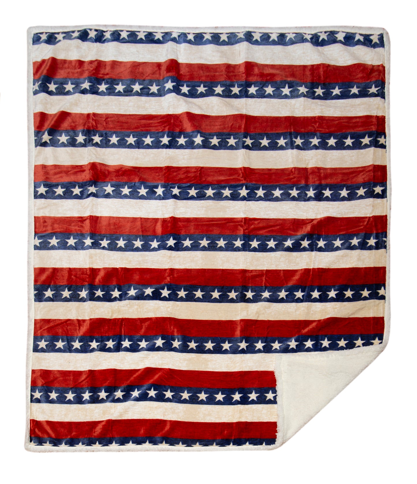 Americana Plush Sherpa Throw