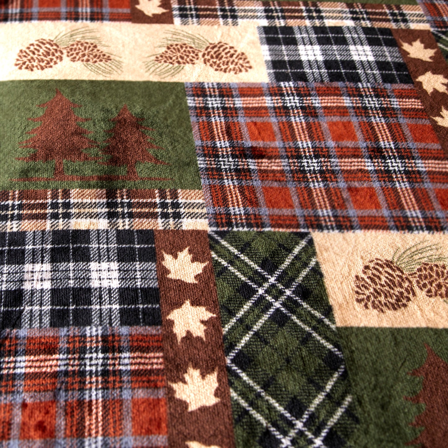 Tree Plaid Plush Sherpa Comforter Set