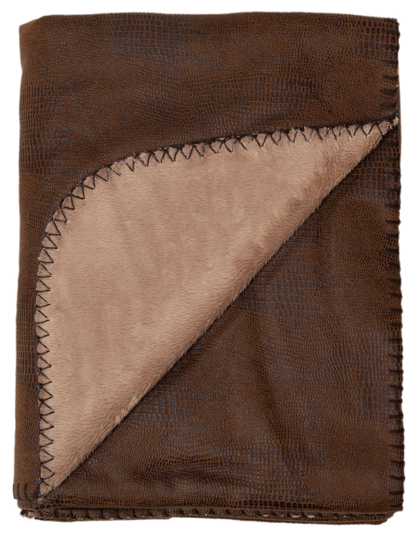 Crocodile Faux Leather Throw