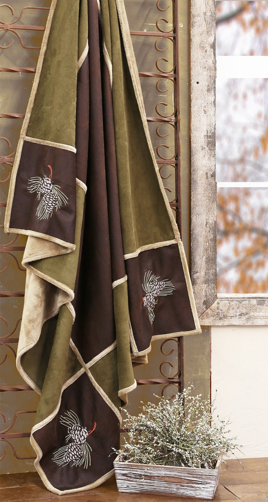 Pinecone Grid Throw