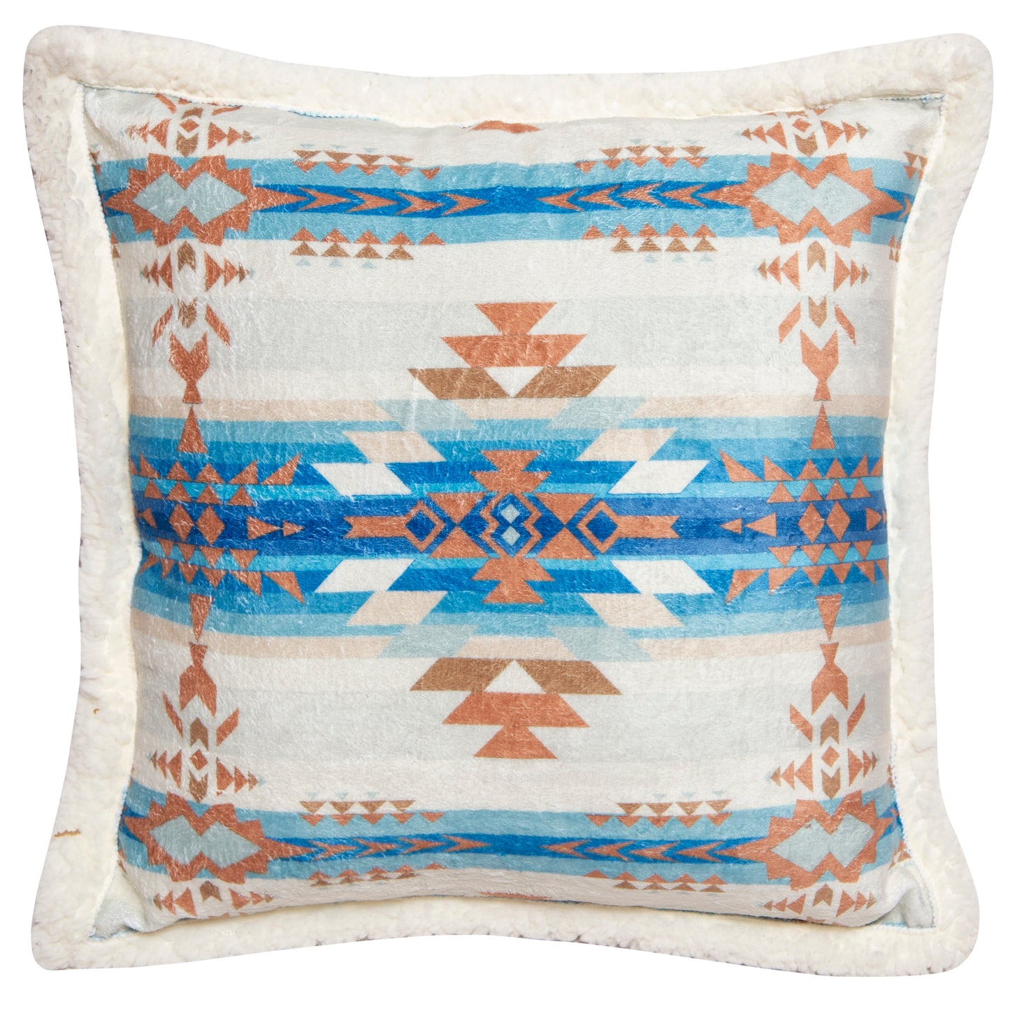 Wrangler® Stack Rock Southwest Plush Sherpa Pillow