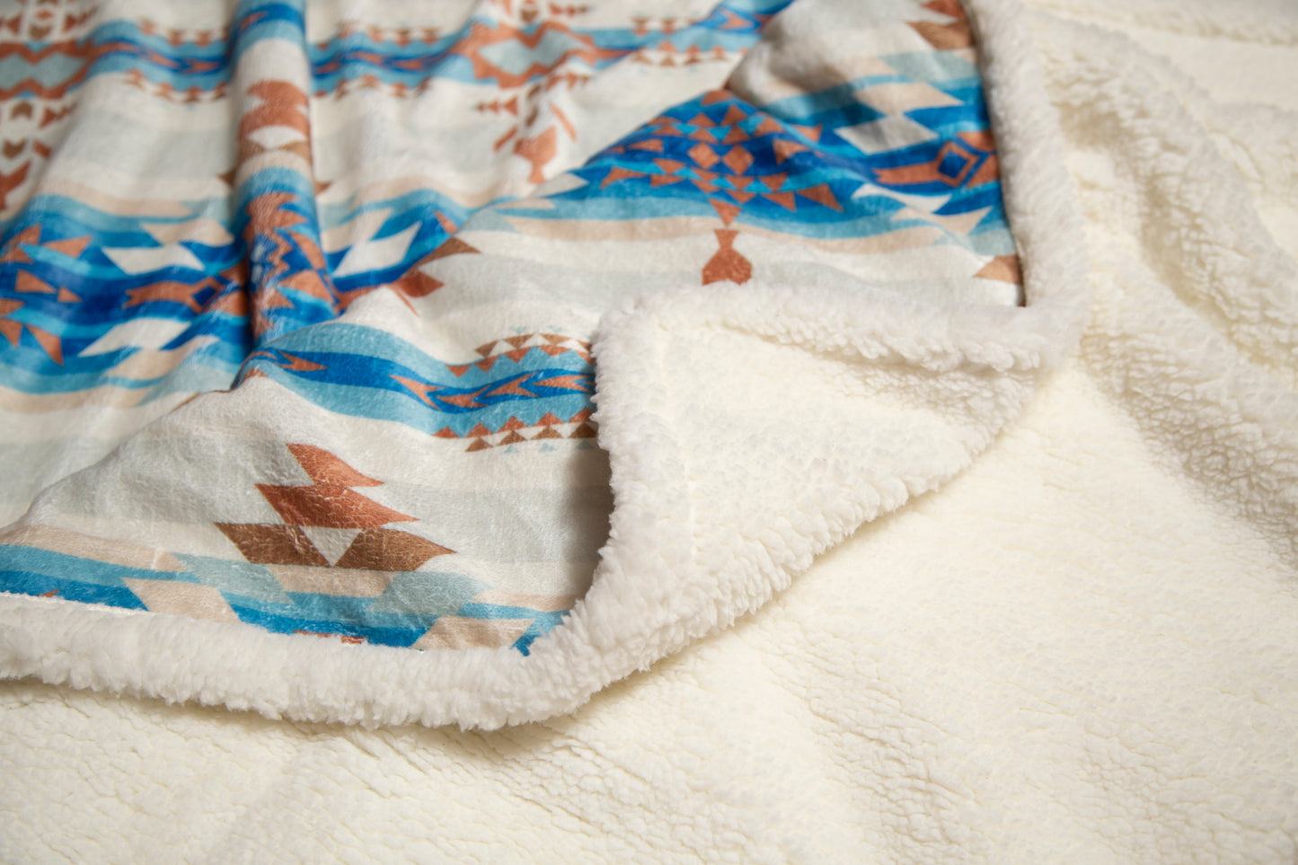 Wrangler® Stack Rock Southwest Plush Sherpa Throw