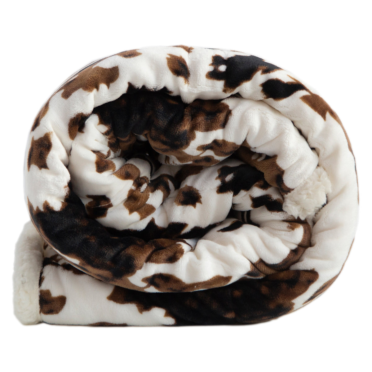 Tricolor Cowhide Plush Throw Carstens, Inc