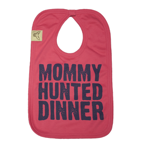 Pink Mommy Hunted Dinner bib