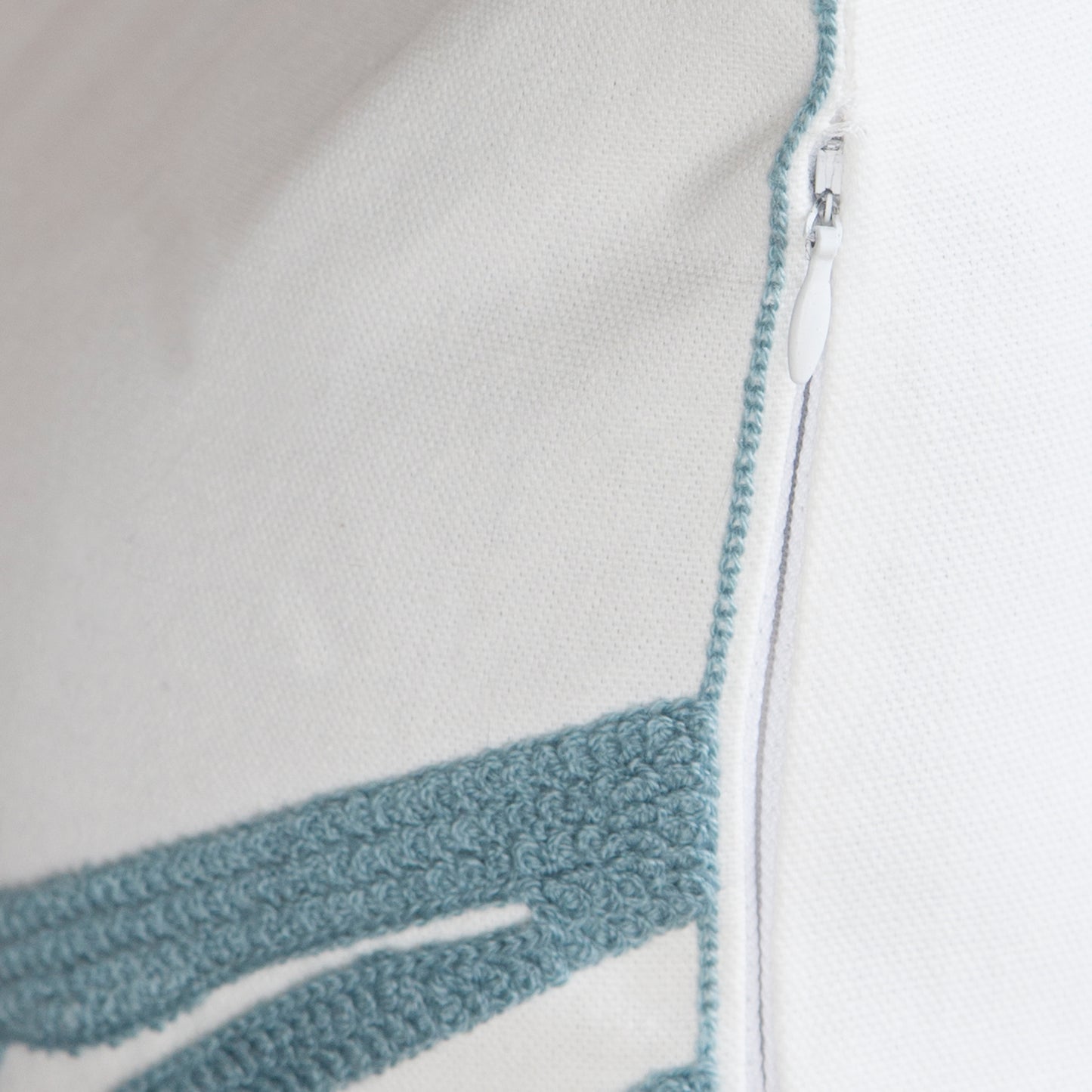 Blue Starfish Chain Stitch Pillow