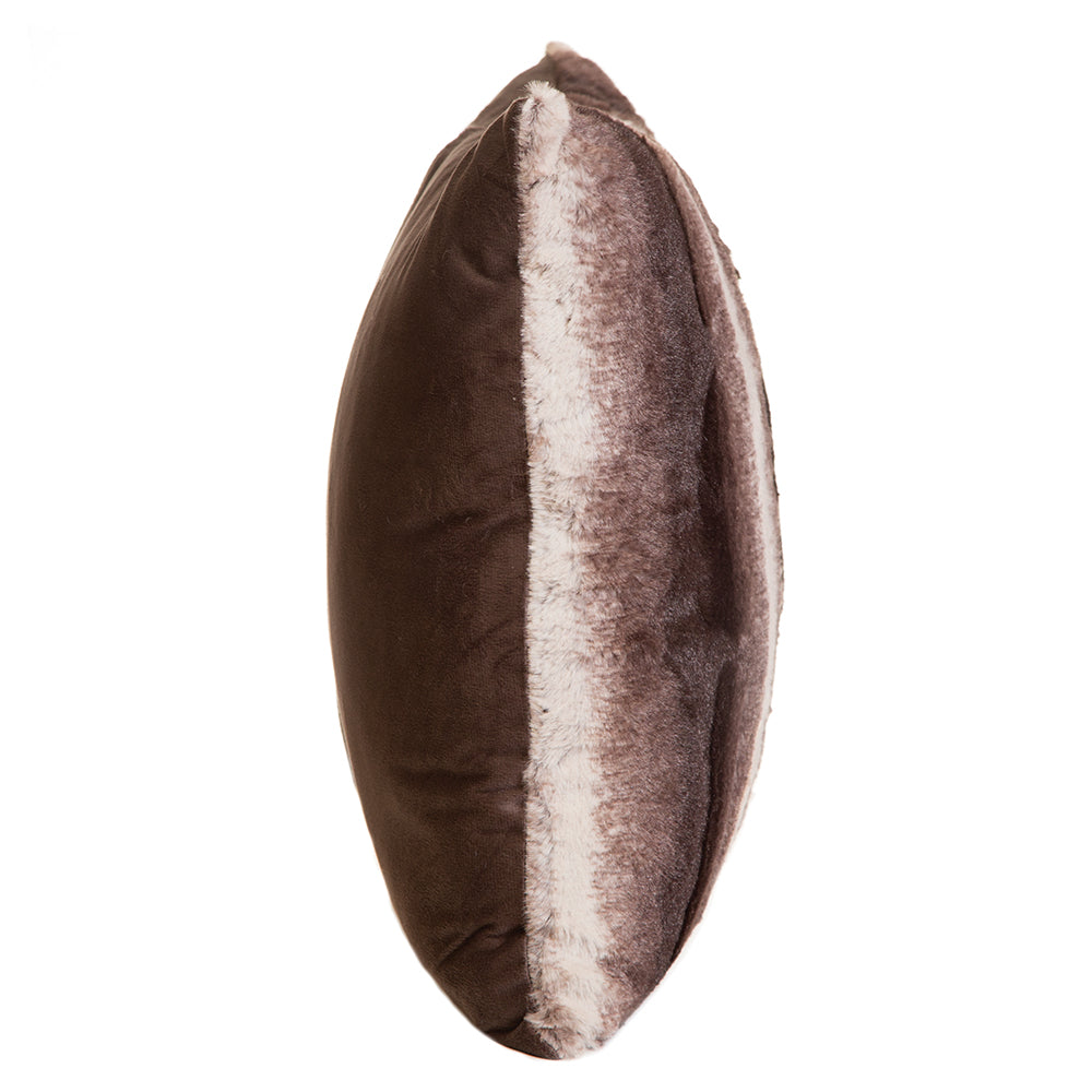 Striped Chinchilla Faux Fur Pillow