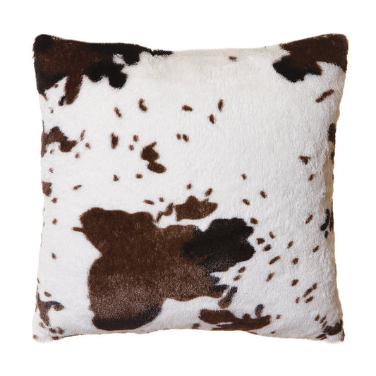 Cowhide Plush Faux Fur Pillow
